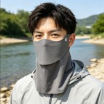 UPF50+护颈面罩防晒冰丝无痕防紫外线骑行透气遮阳可水洗男士口罩