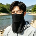 UPF50+护颈面罩防晒冰丝无痕防紫外线骑行透气遮阳可水洗男士口罩