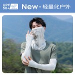 防晒面罩男款遮阳全脸骑行钓鱼自行车面巾脖子护颈围脖套冰丝面纱