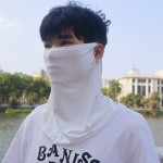 莫代尔防晒面罩挂耳遮脸全脸薄款口罩夏季女士户外开车护颈脖子男