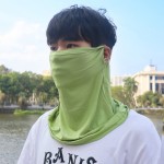 莫代尔防晒面罩挂耳遮脸全脸薄款口罩夏季女士户外开车护颈脖子男