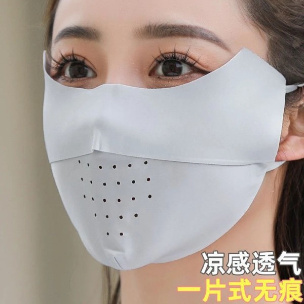 无痕冰丝颜值女防护立体防晒薄款超薄防紫外线全脸遮阳护眼角面罩