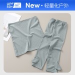 防晒面罩冰袖男女套装夏季户外骑行护颈围脖透气全脸口罩遮阳面纱