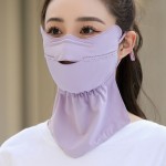 冰丝防晒面罩女夏护颈新款透气超轻薄时尚可水洗超薄遮阳露鼻护脸