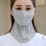 冰丝防晒面罩女夏护颈新款透气超轻薄时尚可水洗超薄遮阳露鼻护脸
