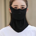 冰丝防晒面罩女夏护颈新款透气超轻薄时尚可水洗超薄遮阳露鼻护脸