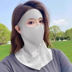 脸部防晒面罩口罩一体护颈骑车薄款透气防紫外线女冰丝护面脸基尼