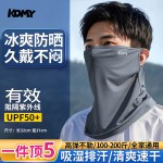 冰丝防晒面罩女分片式可喝水透气轻薄防紫外线全脸遮阳围脖
