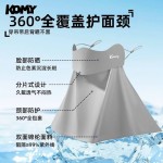 冰丝防晒面罩女分片式可喝水透气轻薄防紫外线全脸遮阳围脖