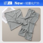 UPF50+冰丝防晒面罩男女新款二件套夏季骑行运动防紫外线冰袖套装