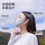 摩芷UPF50+显脸小防晒冰皮口罩女高颜值2025新款面罩夏护眼角脸罩