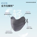 冰丝防晒口罩夏季女薄款护眼角户外骑行时尚口罩透气网可水洗面罩