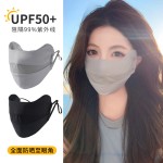 冰丝防晒口罩夏季女薄款护眼角户外骑行时尚口罩透气网可水洗面罩