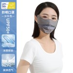 冰丝防晒口罩夏季女薄款护眼角户外骑行时尚口罩透气网可水洗面罩