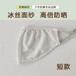 夏季防晒口罩女高颜值透气护眼角3d立体防紫外线冰丝提花遮阳口罩