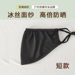 夏季防晒口罩女高颜值透气护眼角3d立体防紫外线冰丝提花遮阳口罩
