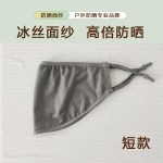 夏季防晒口罩女高颜值透气护眼角3d立体防紫外线冰丝提花遮阳口罩