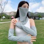 户外冰丝围脖男女防晒袖套护颈脖子夏季骑行开车头巾出游钓鱼面罩