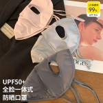 冰丝全脸防晒面罩女夏D立体护眼角防紫外线薄骑行透气遮阳口罩