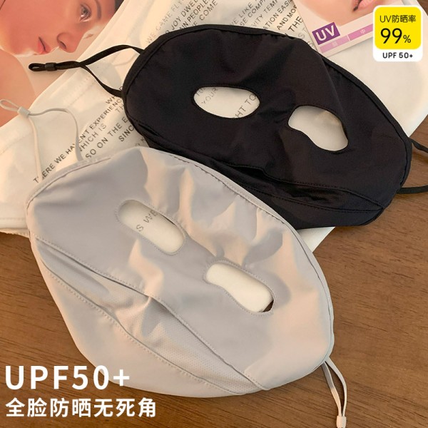 冰丝全脸防晒面罩女夏D立体护眼角防紫外线薄骑行透气遮阳口罩
