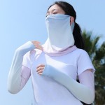 暑假防晒面罩女士冰丝挂耳护颈围脖遮全脸脖套夏天遮阳骑行面纱脸