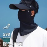 全脸防晒男士面罩防紫外线防护脸基尼冰丝透气款马路骑行护脖口罩
