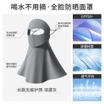 批发可喝水防晒面罩护颈一体全脸防紫外线脸基尼遮阳透气口罩E