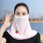 冰丝防晒面罩挂耳遮脸全脸薄款面纱口罩夏季女士户外护颈脖子脸罩
