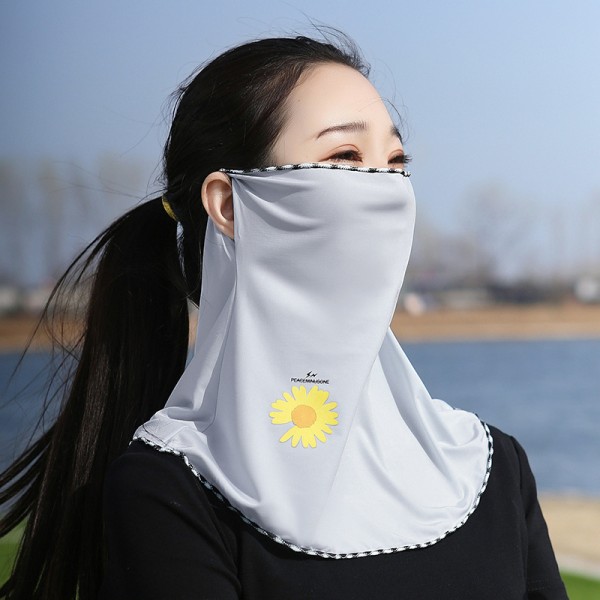 冰丝防晒面罩挂耳遮脸全脸薄款面纱口罩夏季女士户外护颈脖子脸罩