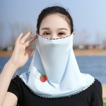冰丝防晒面罩挂耳遮脸全脸薄款面纱口罩夏季女士户外护颈脖子脸罩