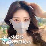 防暴晒口罩女防紫外线凉感全遮光敏感肌黑胶高倍户外徒步面罩