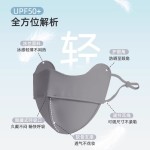 防暴晒口罩女防紫外线凉感全遮光敏感肌黑胶高倍户外徒步面罩