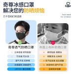 儿童防晒口罩2025新款卡通无痕冰丝透气面罩夏季防紫外线男女童