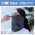 夏季冰丝防晒面罩女款防紫外线遮阳护颈全脸面纱骑行户外出游披肩