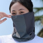 夏季冰丝防晒面罩女款防紫外线遮阳护颈全脸面纱骑行户外出游披肩