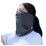 夏季冰丝防晒面罩女款防紫外线遮阳护颈全脸面纱骑行户外出游披肩