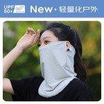 防晒面罩冰袖女夏季凉感透气摩托车面巾全脸遮阳围脖户外徒步装备