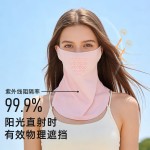 防晒面罩冰丝透气护眼角防晒口罩围脖一体防紫外线挂耳骑行面罩女
