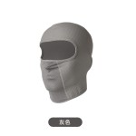 夏季防晒骑行面罩头套围脖一体头盔内衬户外吸汗方格冰丝头套护脸