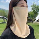 防晒面罩女款夏季冰凉透气全脸护颈挂耳口罩骑行电动车遮阳脖套男