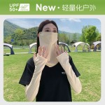 防晒面罩女款夏季冰凉透气全脸护颈挂耳口罩骑行电动车遮阳脖套男