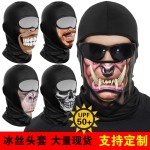 跨境骷髅防晒骑行头套摩托车冰丝全脸面罩春夏季户外防风围脖男女
