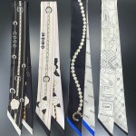 欧美真丝长条丝巾细窄缠绑包百搭多功能包包手柄飘带女丝带束发带
