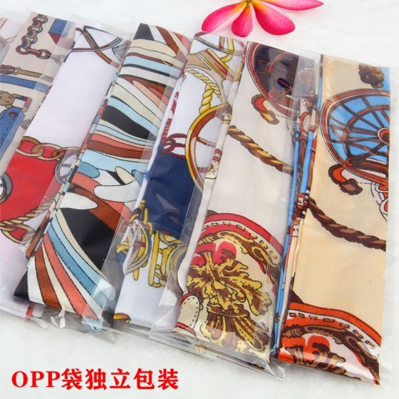 OPP袋独立包装丝巾批发小丝巾绑包丝巾长条丝巾细窄丝巾发带飘带