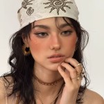 海风太阳花头巾女夏薄款美式复古高级感小方巾街头时尚独特丝巾潮