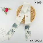 古风发带墨竹白鹤新中式中国风水墨画飘带气质绑包袋长条丝巾批发