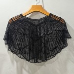 钉珠重工轻奢披肩女短款坎肩外贸亮片派对礼服珠片晚宴婚纱小外套