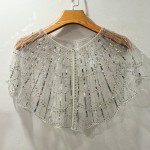 钉珠重工轻奢披肩女短款坎肩外贸亮片派对礼服珠片晚宴婚纱小外套