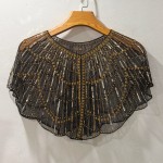 钉珠重工轻奢披肩女短款坎肩外贸亮片派对礼服珠片晚宴婚纱小外套