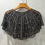 钉珠重工轻奢披肩女短款坎肩外贸亮片派对礼服珠片晚宴婚纱小外套